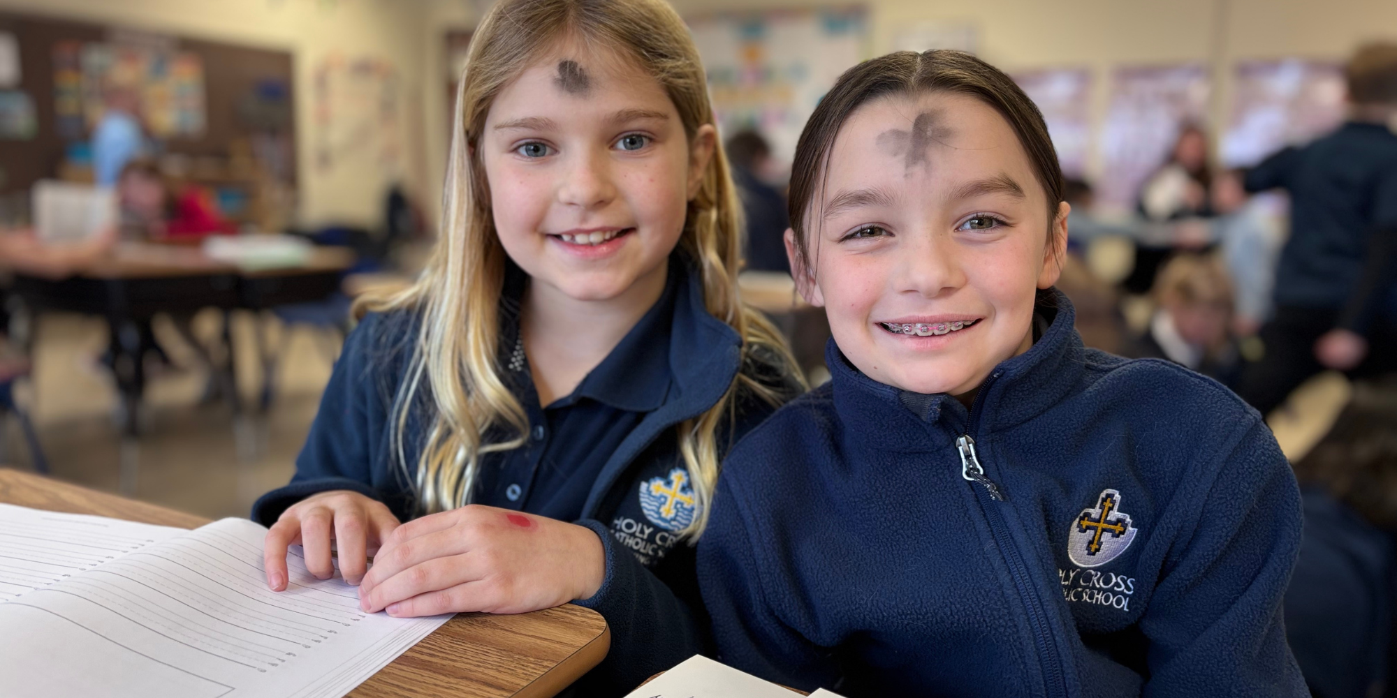 HCS students on Ash Wednesday